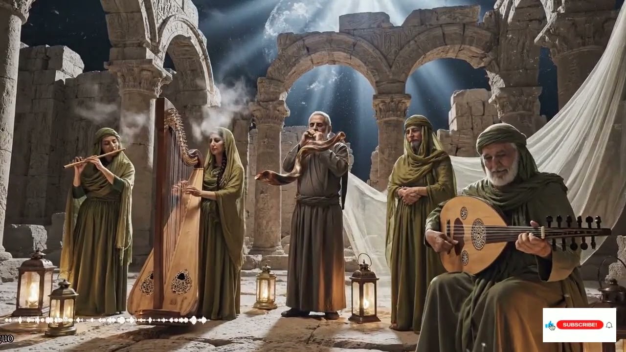 Alabanza Eterna En Jerusalén Con Shofar, Cánticos Hebreos E Instrumentos Del Templo Frente A Adonai