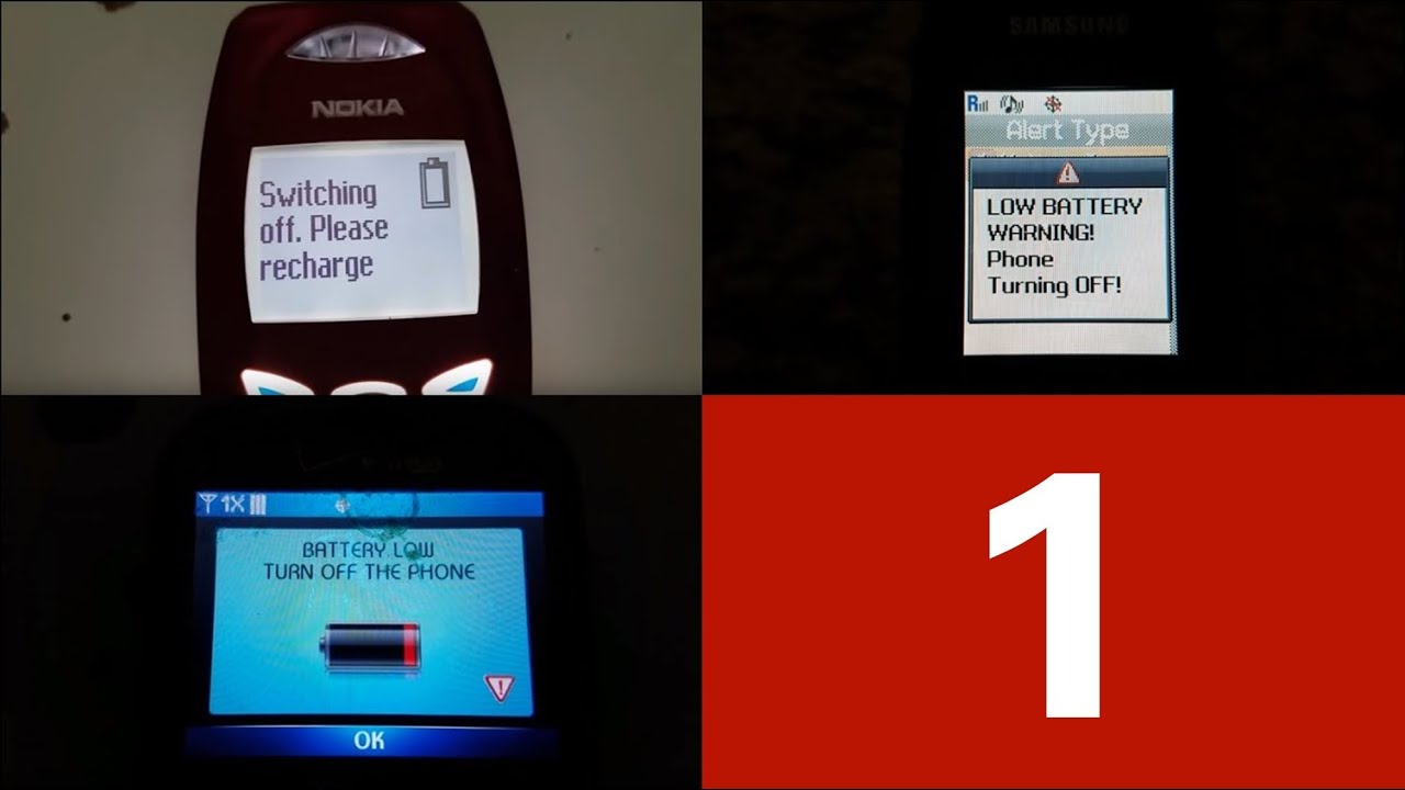 Battery low/Battery empty alert collection