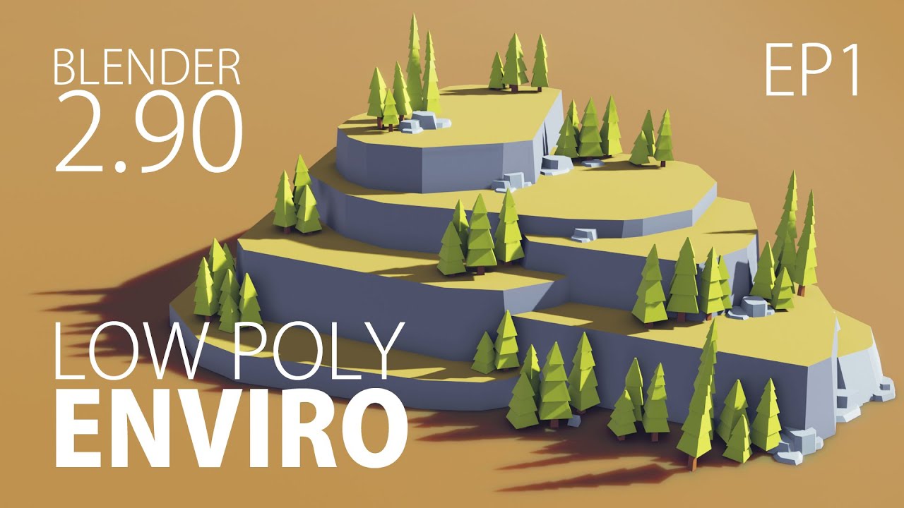 EP1 | 3d LOW POLY Environment Design in Blender 2.90 | Creating 3d Game Ready Models in Blender 2.90