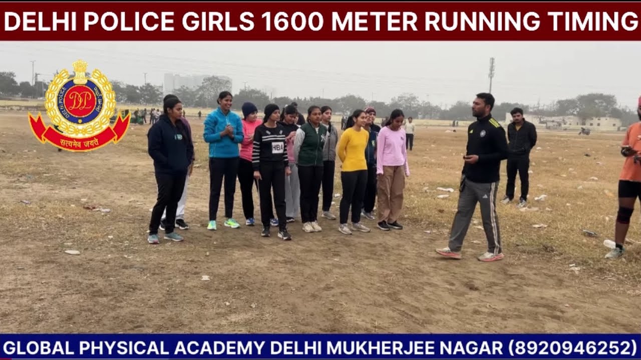 1600 meter girls running timing 🚨🚨|| delhi police constable timing || delhi police & cposi Physical