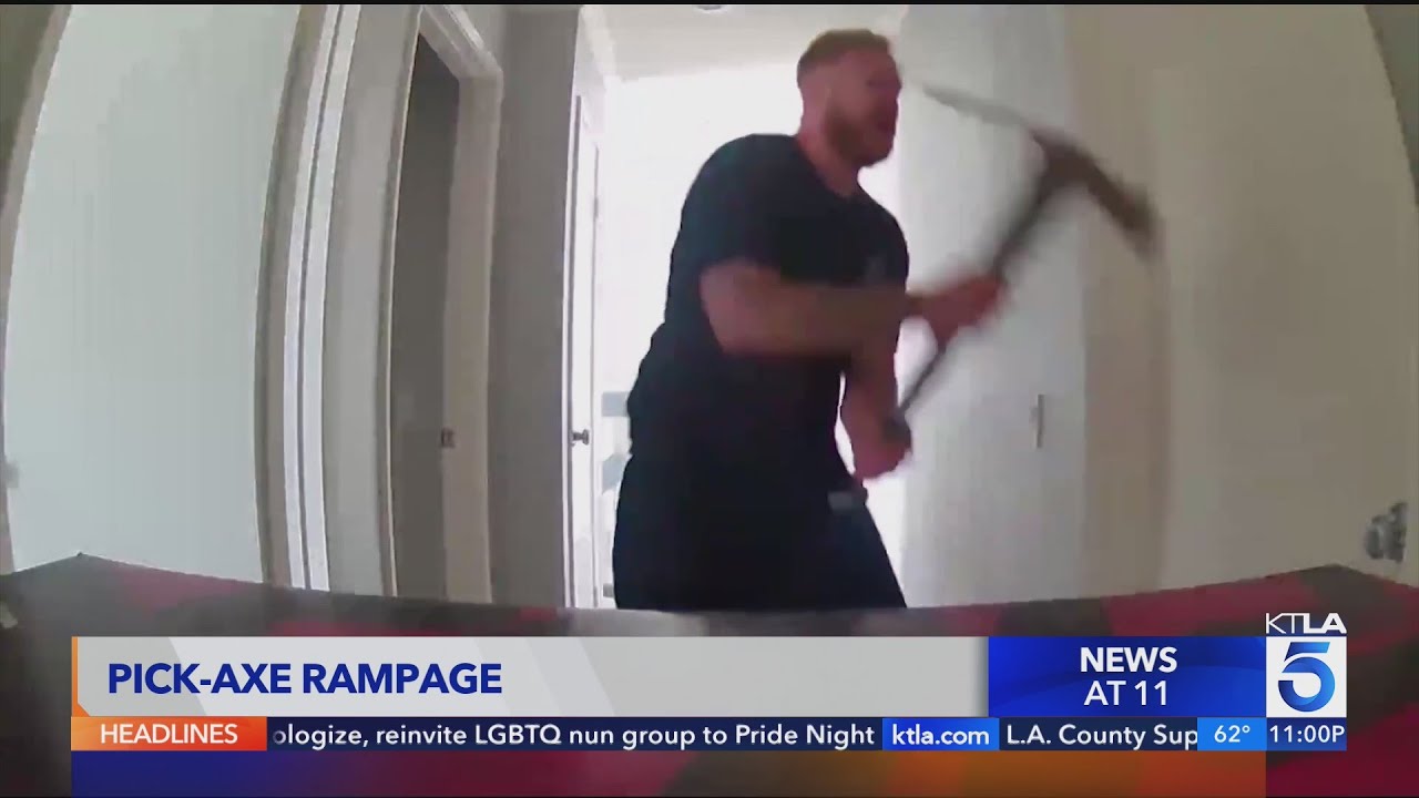 Pickaxe-wielding man taken into custody in Orange County