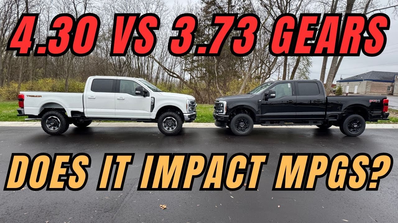 2025 Ford F-350 | 7.3l Godzilla 4.30 vs 3.73 gearing MPG real world | Lariat vs XLT | Which is best?