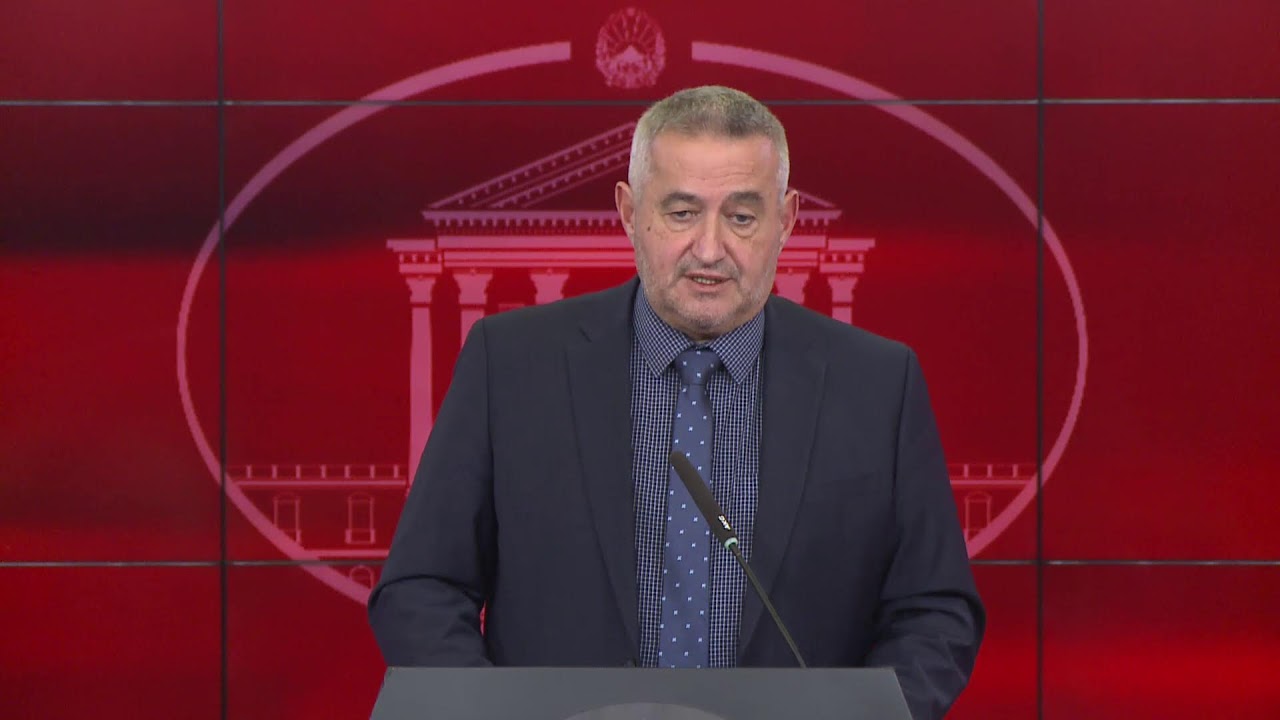 Konferencë për shtyp e ministrit Andonovski dhe drejtorit të FSSH, Klekovski (AL)