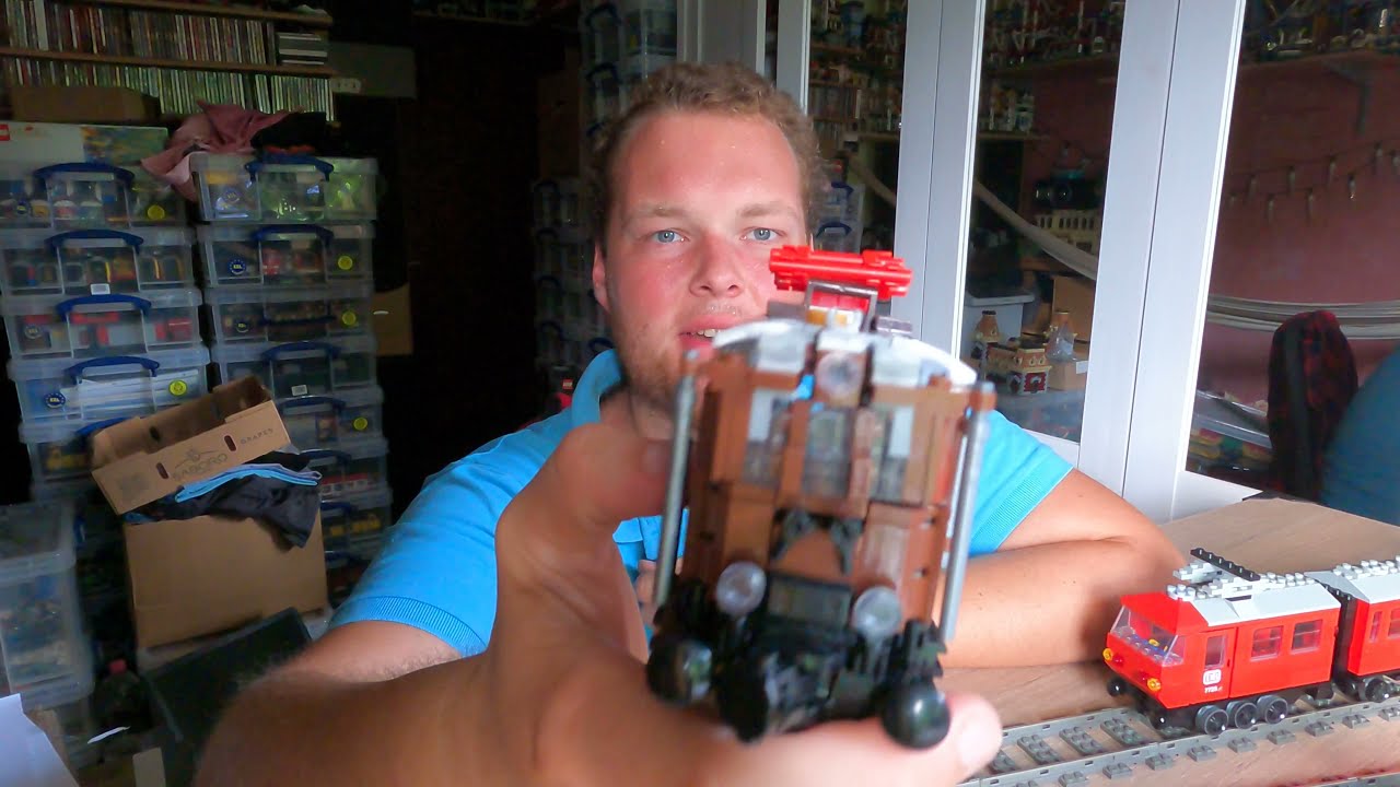 Review Aufbau, Teile und Fahrt der Bluebrixx E91 102939 Lokomotive, Eisenbahn im 9v Layout