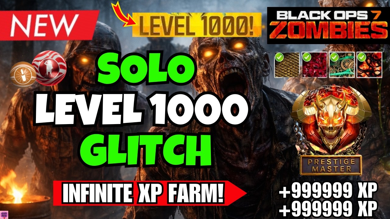 🔥 BROKEN BO7 SOLO INFINITE XP GLITCH! LEVEL 1000 FAST + GODMODE XP FARM | BO7 ZOMBIES GLITCH