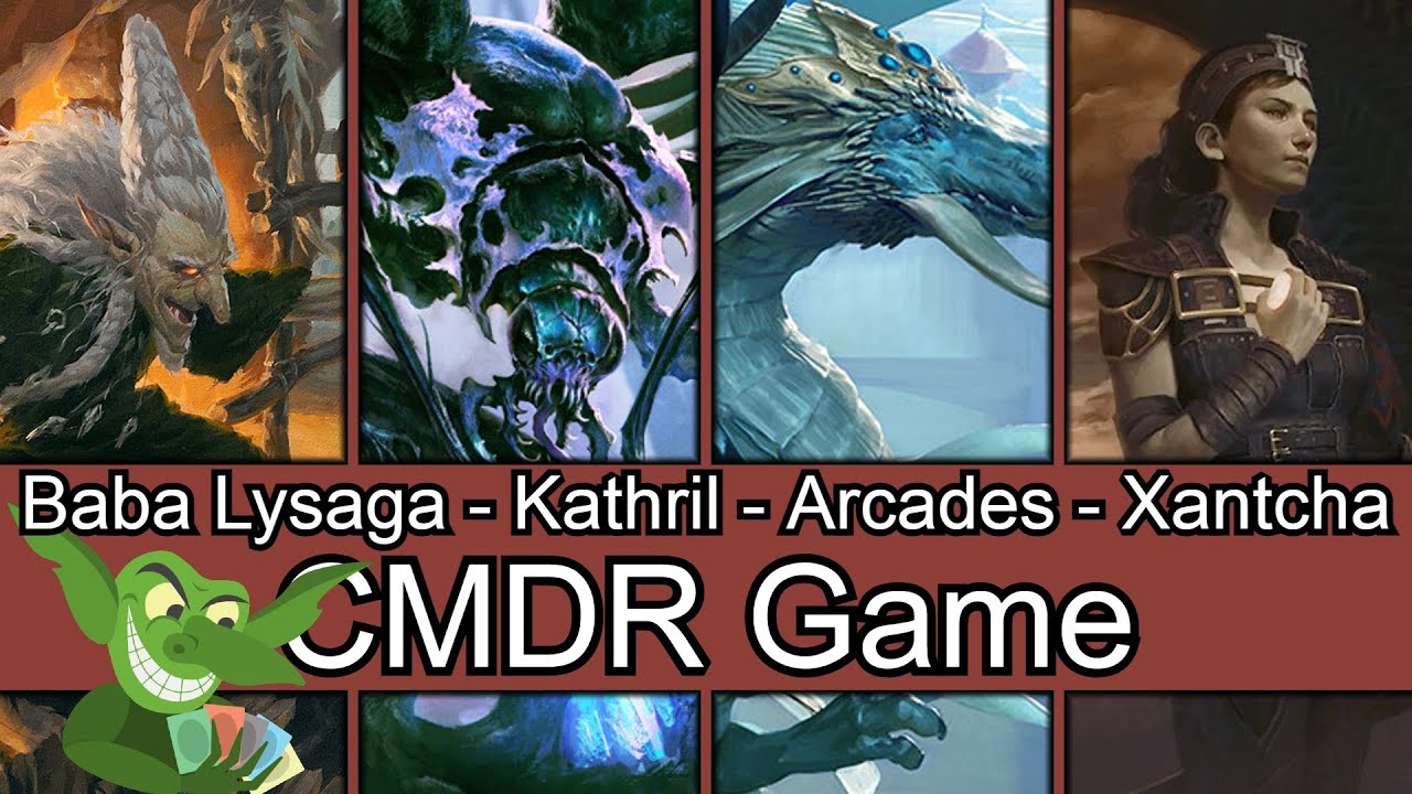 Ouch! Baba Lysaga vs Kathril vs Arcades vs Xantcha EDH / CMDR game play for Magic: The Gathering