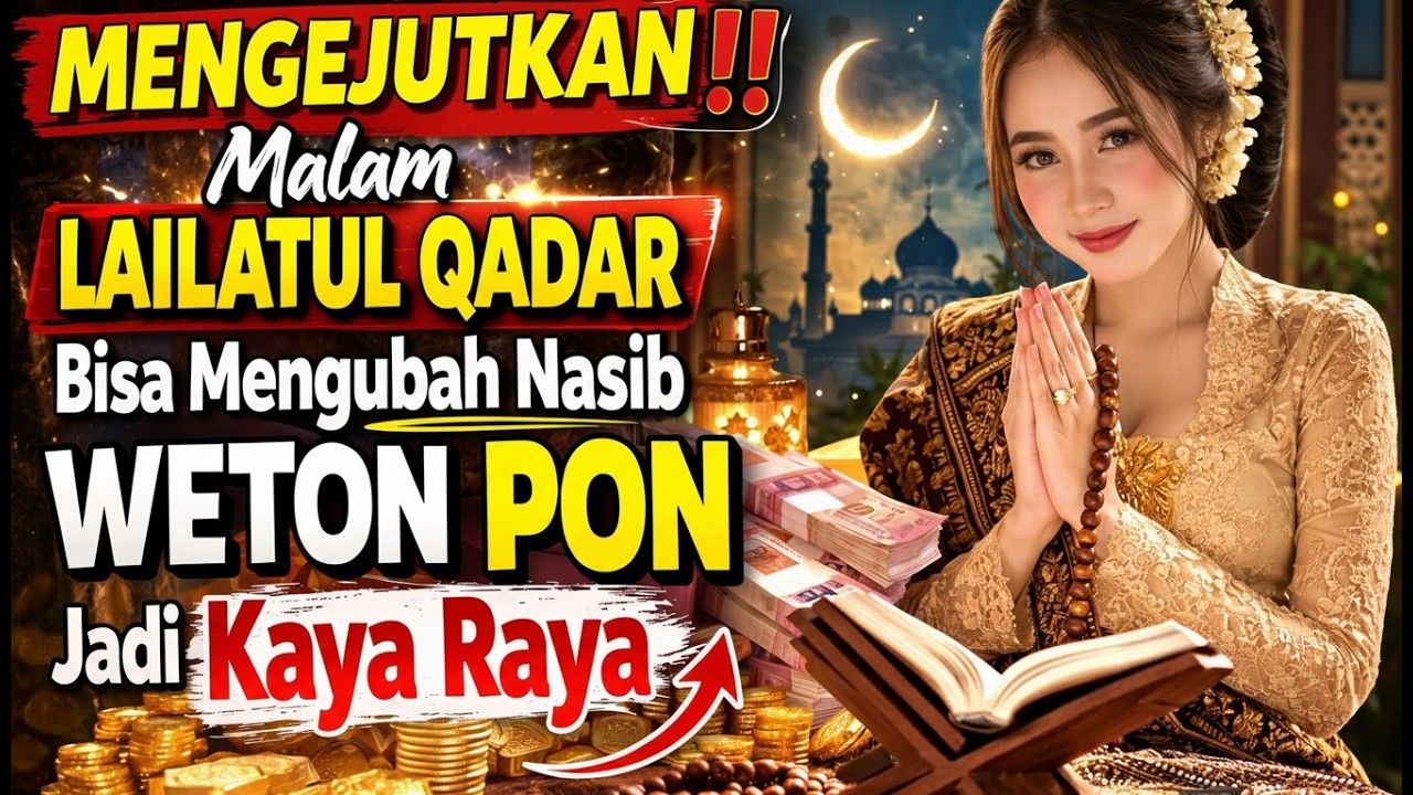 MENGEJUTKAN‼️ MALAM LAILATUL QADAR BISA MENGUBAH NASIB WETON PON JADI KAYA RAYA