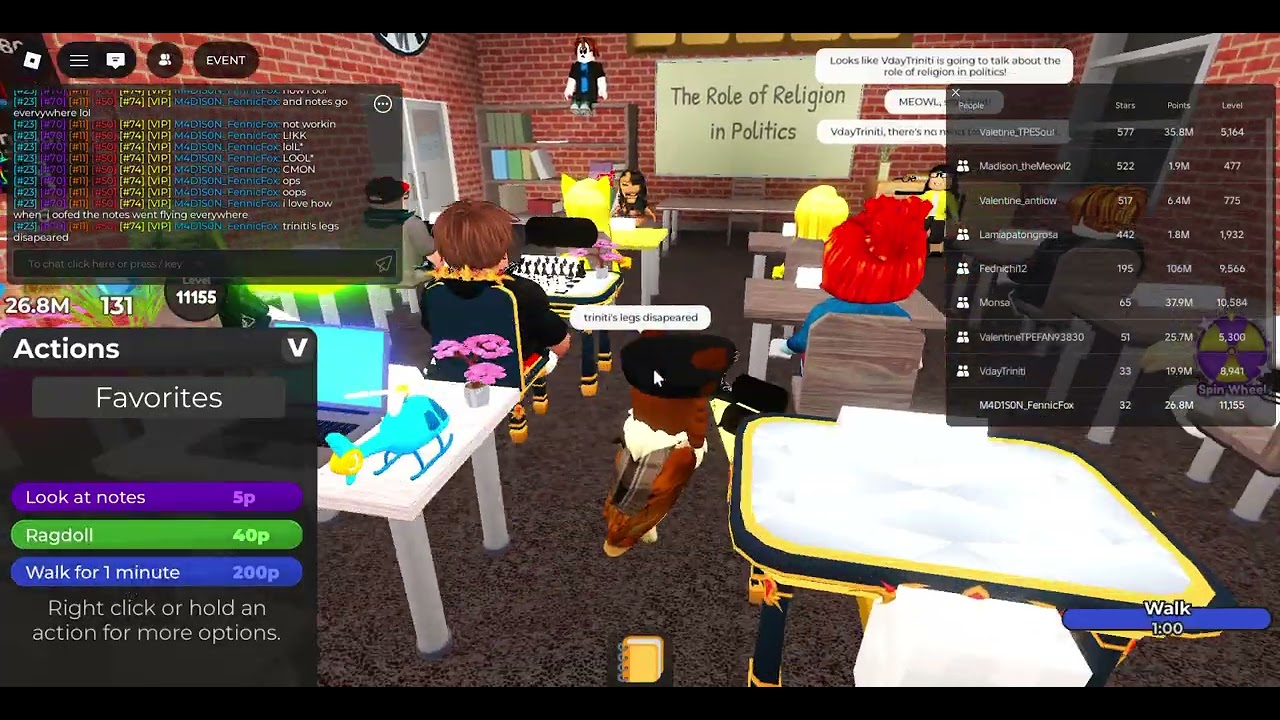 notes + ragdoll glitch with small avatar