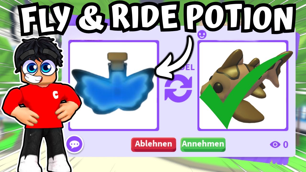 WIR TRADEN FLY UND RIDE POTIONS in ADOPT ME! Was kriegen wir? | Roblox Deutsch