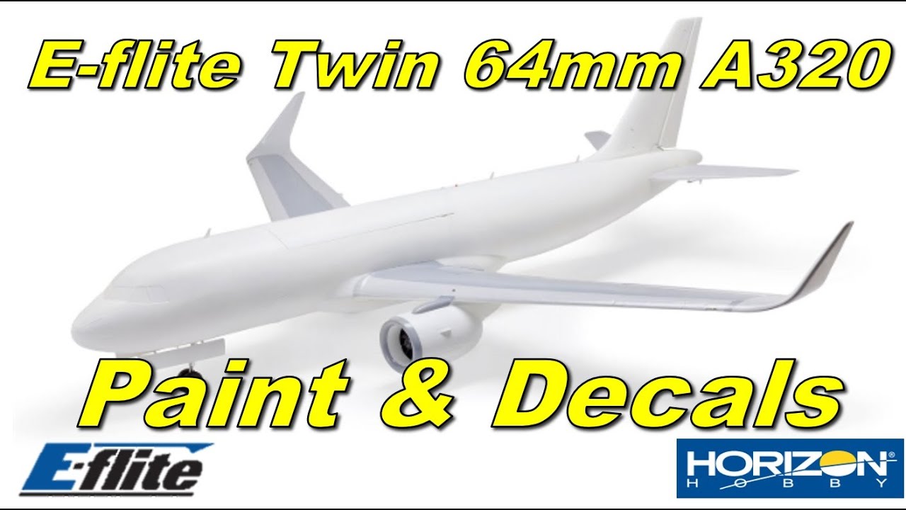 E-flite Twin 64mm Airbus A320 Custom Paint and Decals