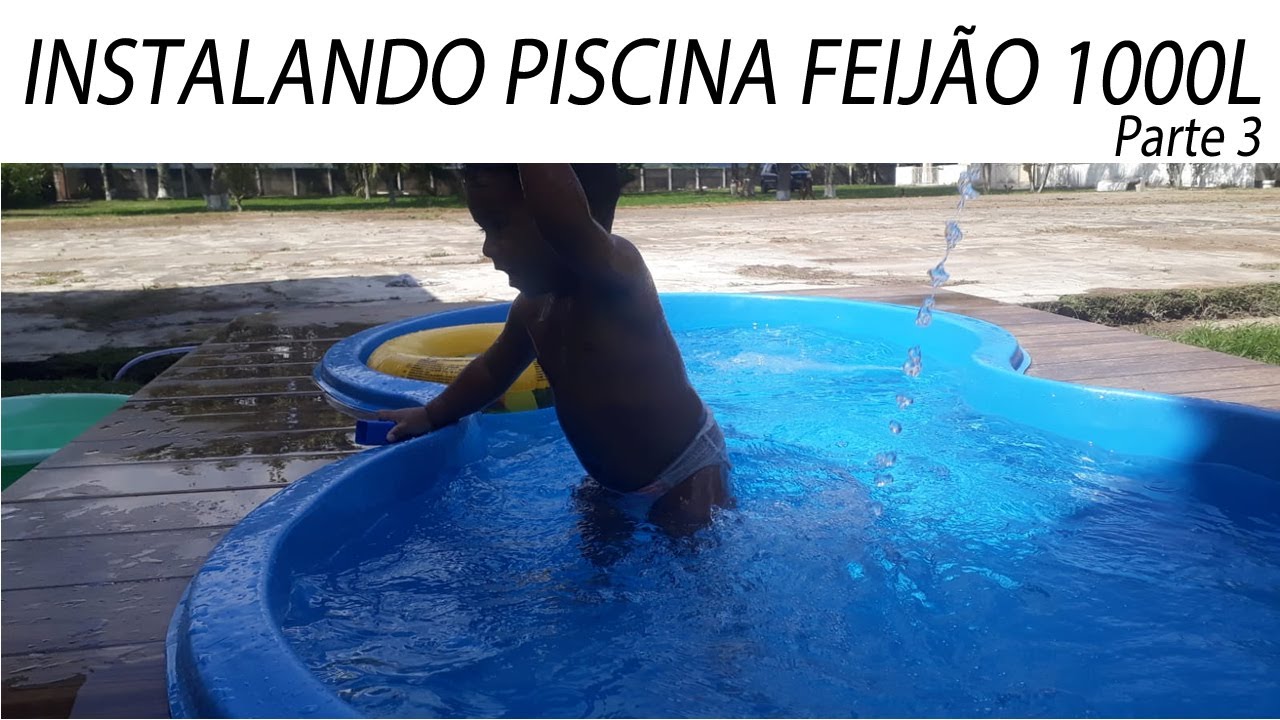 Instalando Piscina Feijão 1000L com jatos de hidromassagem e cascata - Parte 3