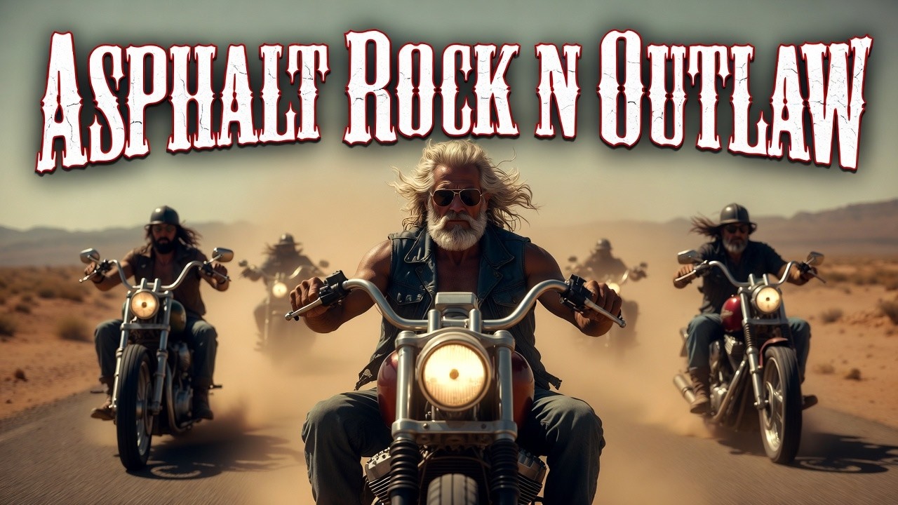 Asphalt Rock n Outlaw 🇺🇸🔥 Open Highway Rock n Roll 🎸 Biker Ride Music Playlist