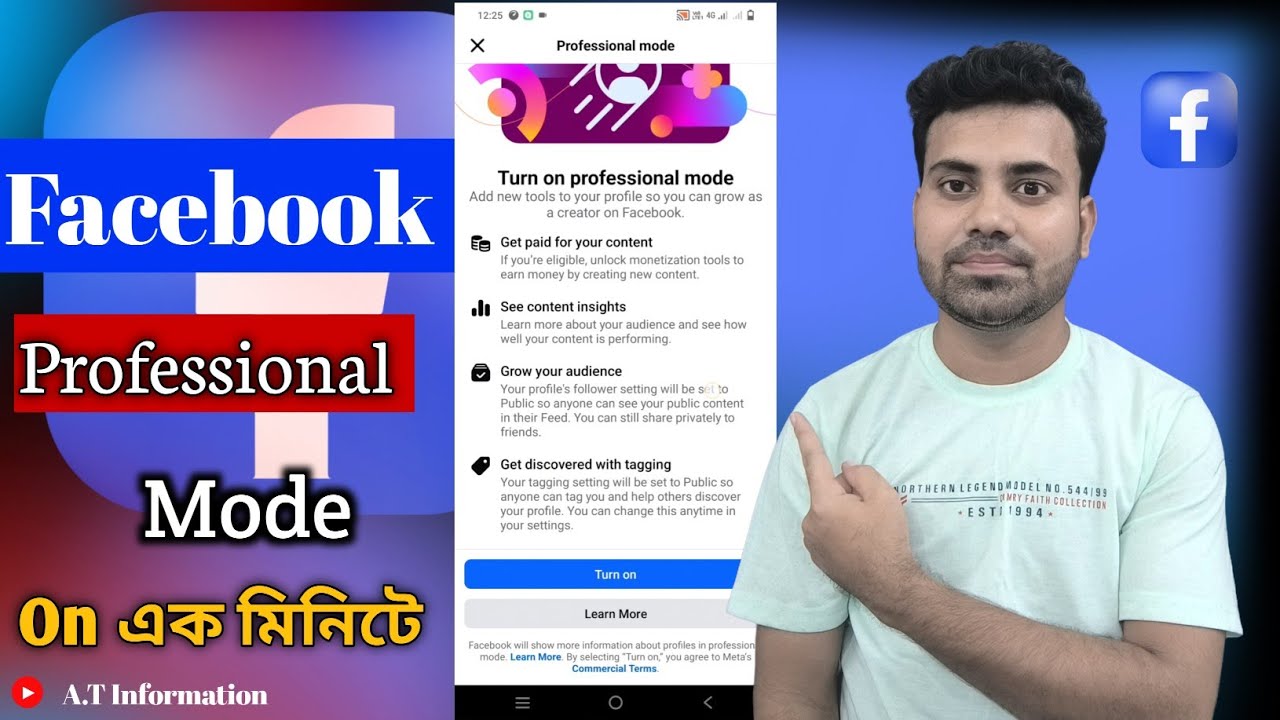 Facebook Professional Mode Turn On💲|| A.T Information