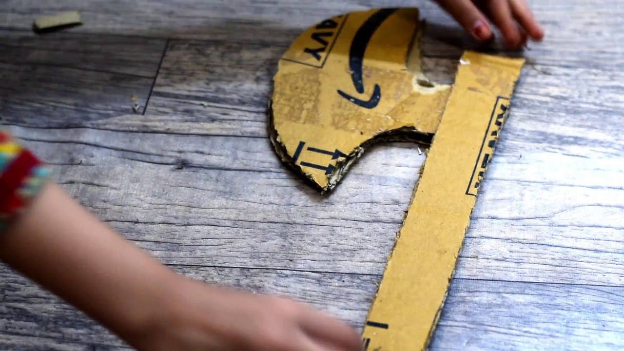 how to make cardboard axe