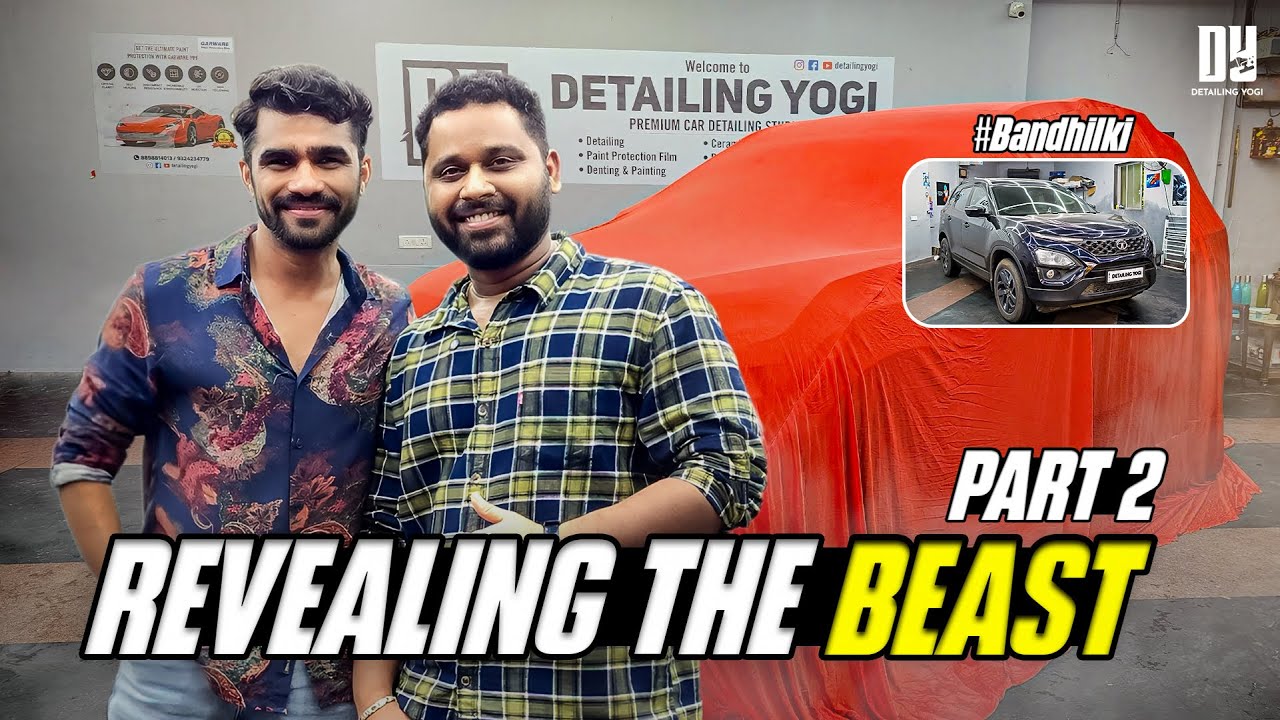 @ShreeManLegenD 's Reaction to His Matte Black Safari! | Full Reveal by Detailing Yogi (Part 2)