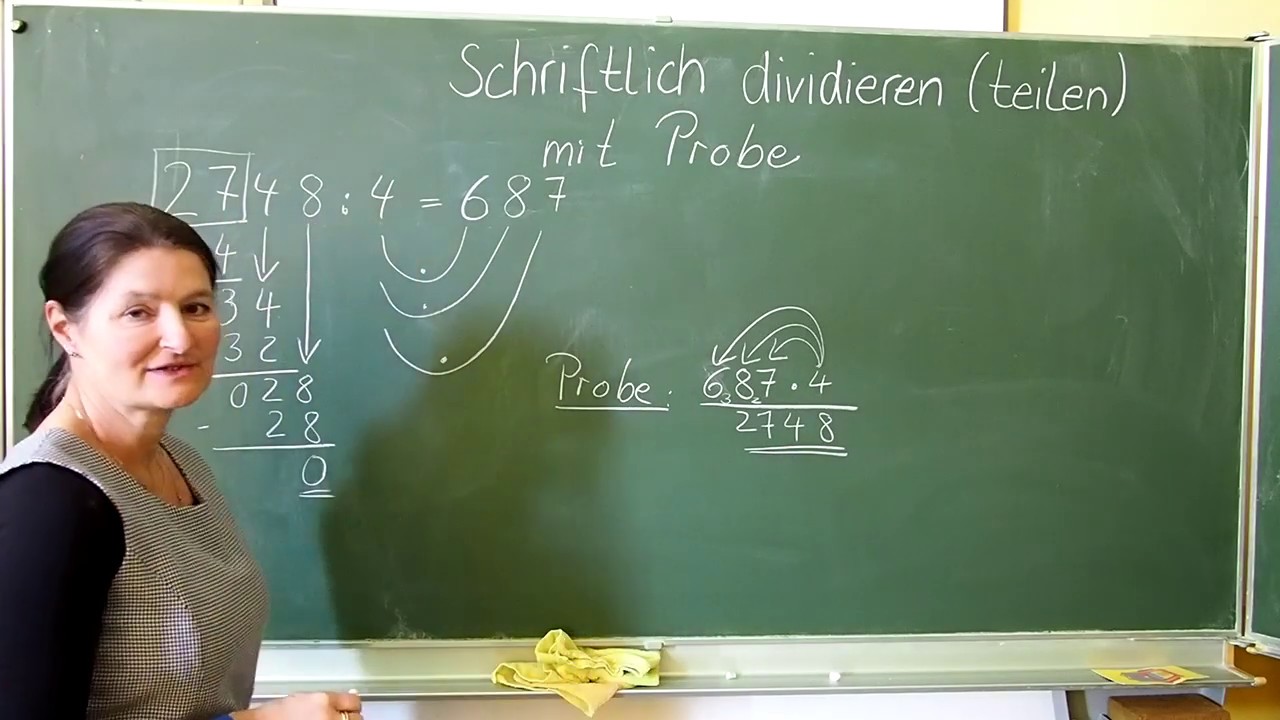 Klasse 4: Schriftlich dividieren mit Probe