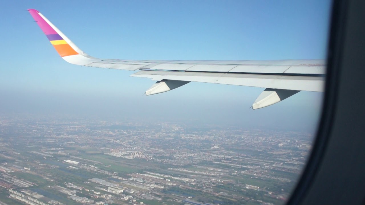 Thai Smile A320-232 *Windy And Shaky*Takeoff From Suvarnabhumi Airport