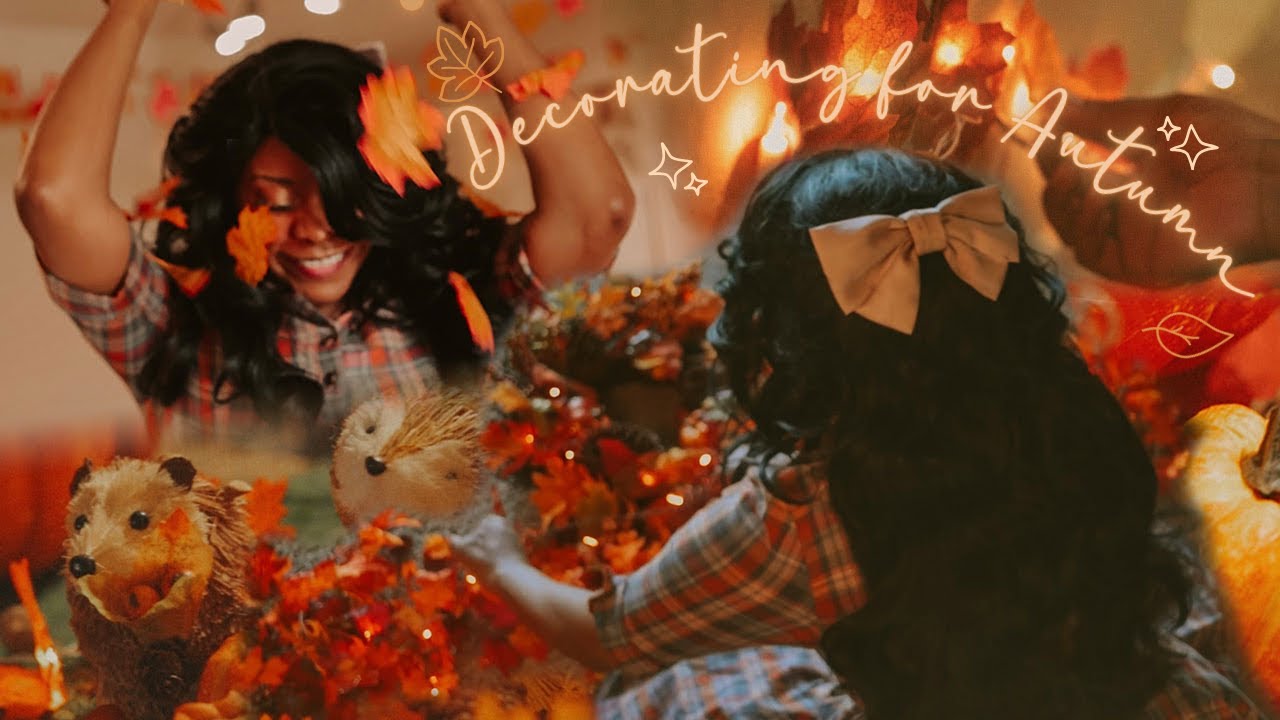 Decorate for Autumn with me 🍂🍁✨ diy leaf garland, hanging leaves, and cozy autumnal displays