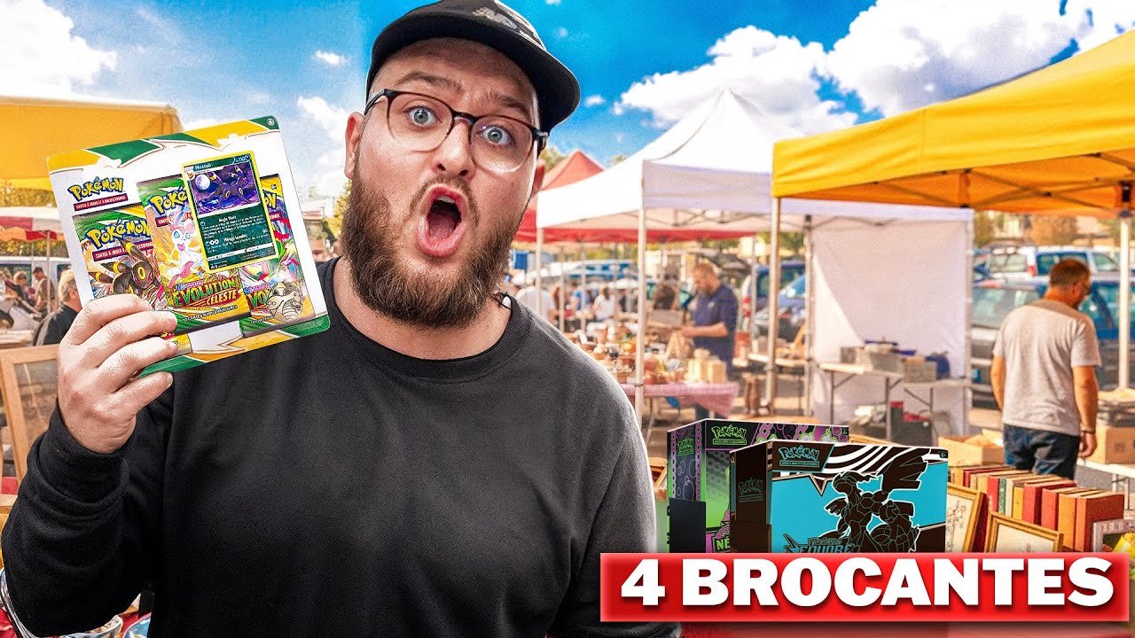 J'ai FOUILLÉ 4 BROCANTES pour TROUVER du POKÉMON ! (du EB7 !)