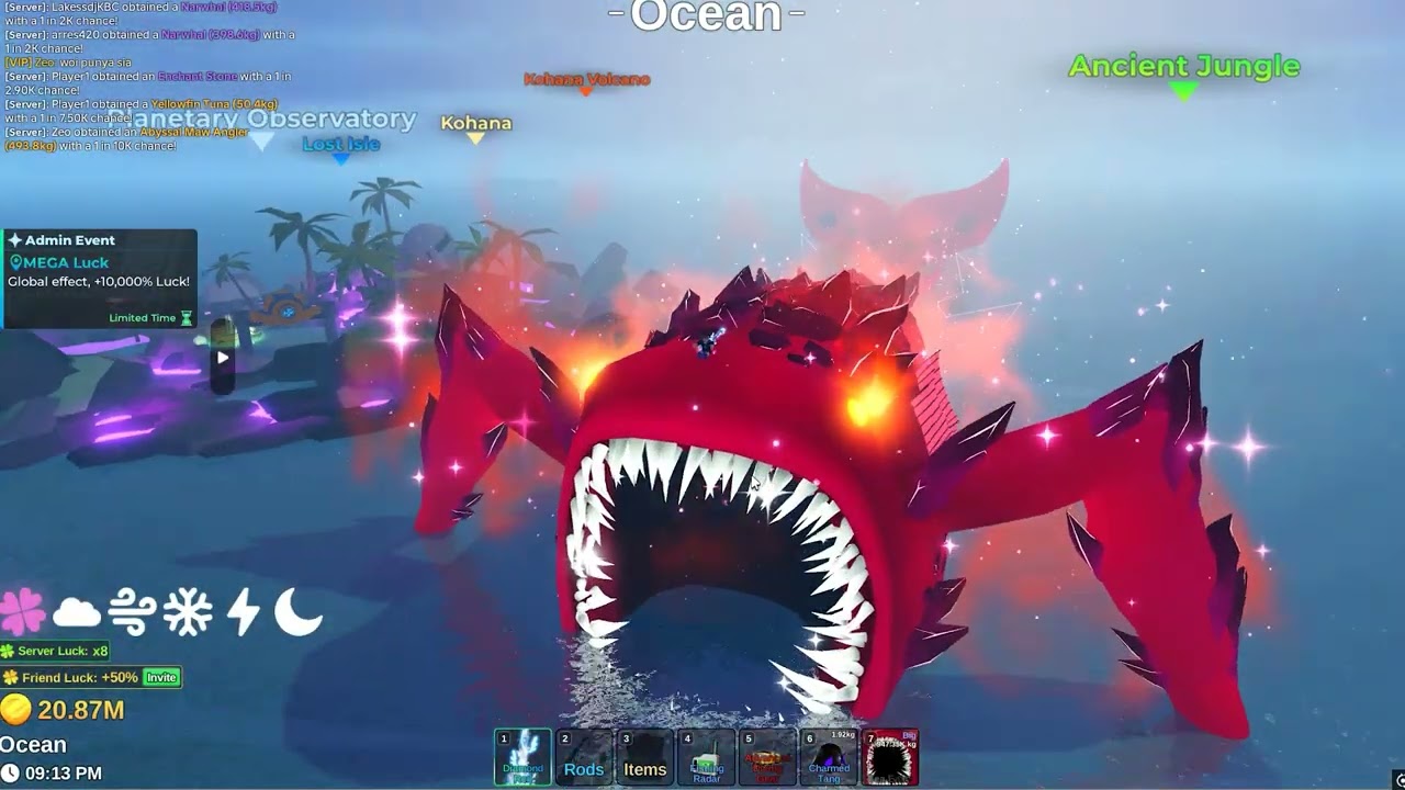 WTH!! Sea Eater ngangkat di Tarikan 15 #roblox #fishitroblox #seaeater