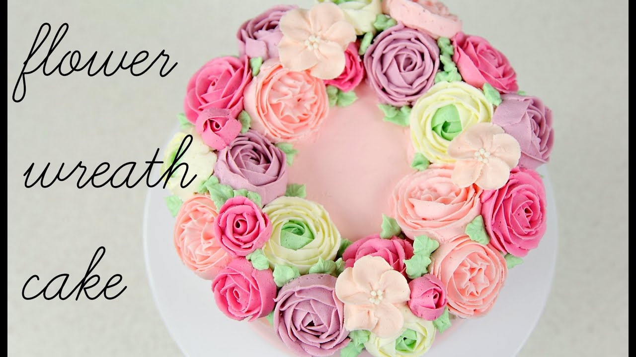 CAKE TREND ~ Buttercream Flower Wreath Tutorial - CAKE STYLE
