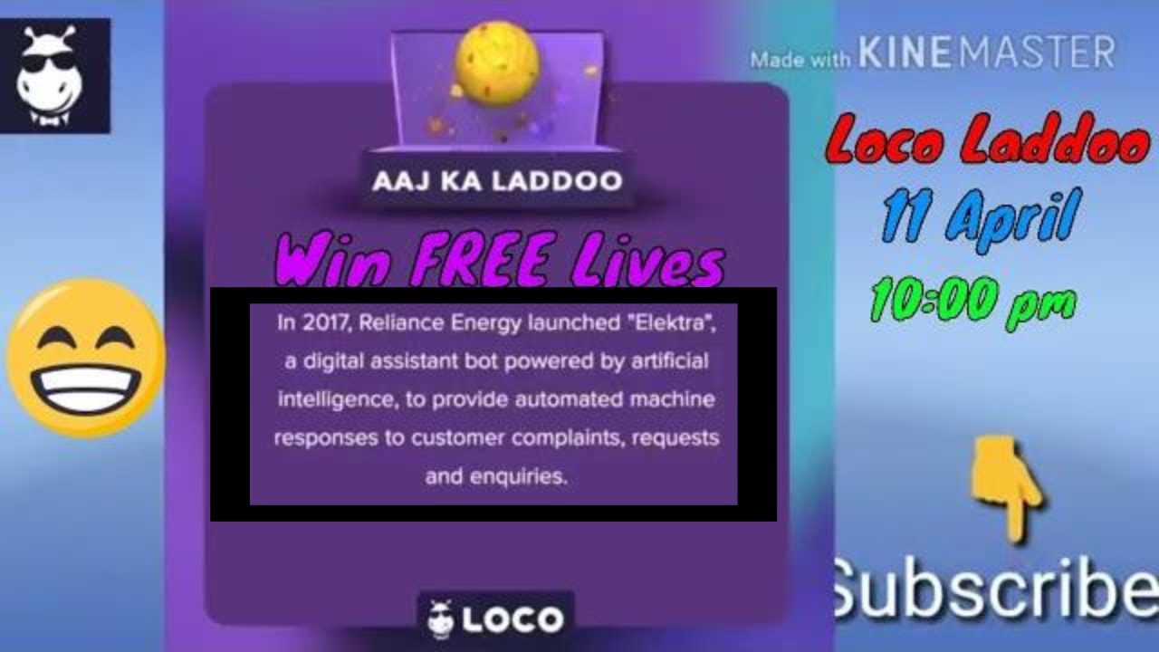 Loco Social Media Ladoo 11 April Night 10 Pm || Win FREE lives || Loco Ladoo