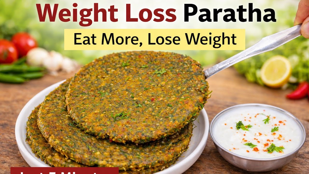 वज़न घटाने और शरीर में ताकत बढ़ाने के लिए 5 मिनिट में बनाए टेस्टी पराठा l Diet Parantha 