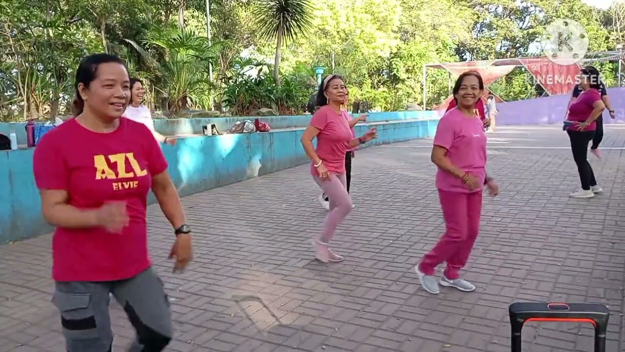 Azl family zumba dance workout morning routine let's do it sweating every day in a good exercise 