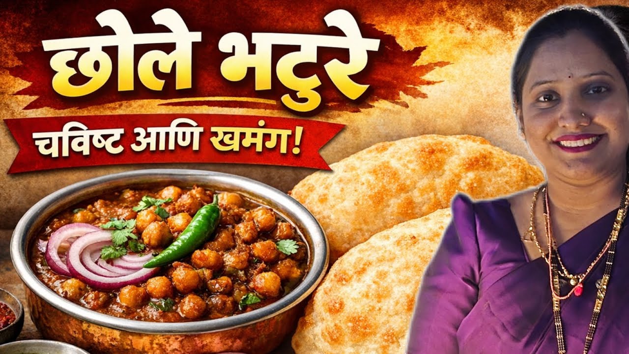 घरच्या घरी बनवा चविष्ट हॉटेल सारखे छोले भटूरे अगदी सोप्या पद्धतीने @Dhanashree_Bhasme_kitchen 
