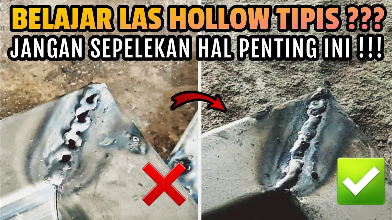 Cara mengelas besi hollow tipis galvanis tanpa bolong | how to weld thin galvanized hollow