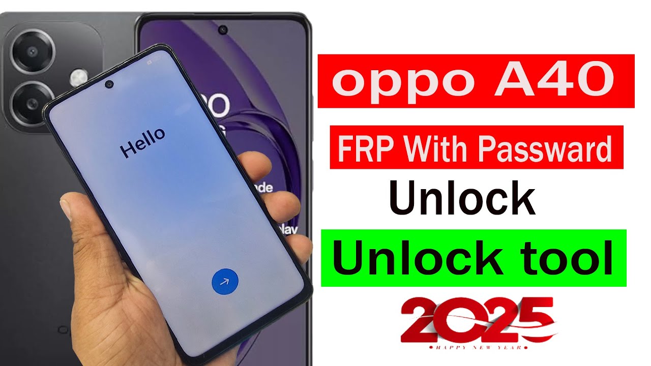 Oppo A40 cph2669 Frp bypass with password Remove Unlock tool