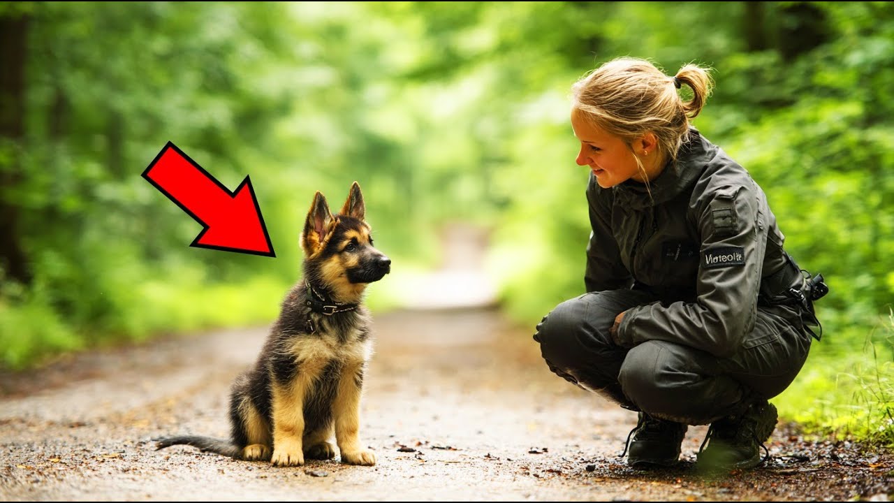 Kleiner Sch&auml;ferhund folgt Polizistin um Hilfe &ndash; ihre Entdeckung bringt sie zum Weinen