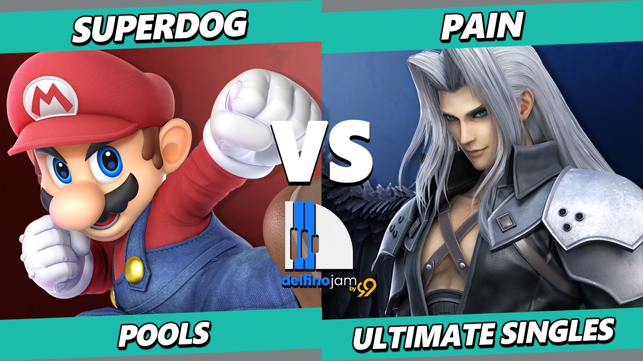 Delfino Jam 99 - SuperDog (Mario) Vs. Pain (Sephiroth) Smash Ultimate - SSBU