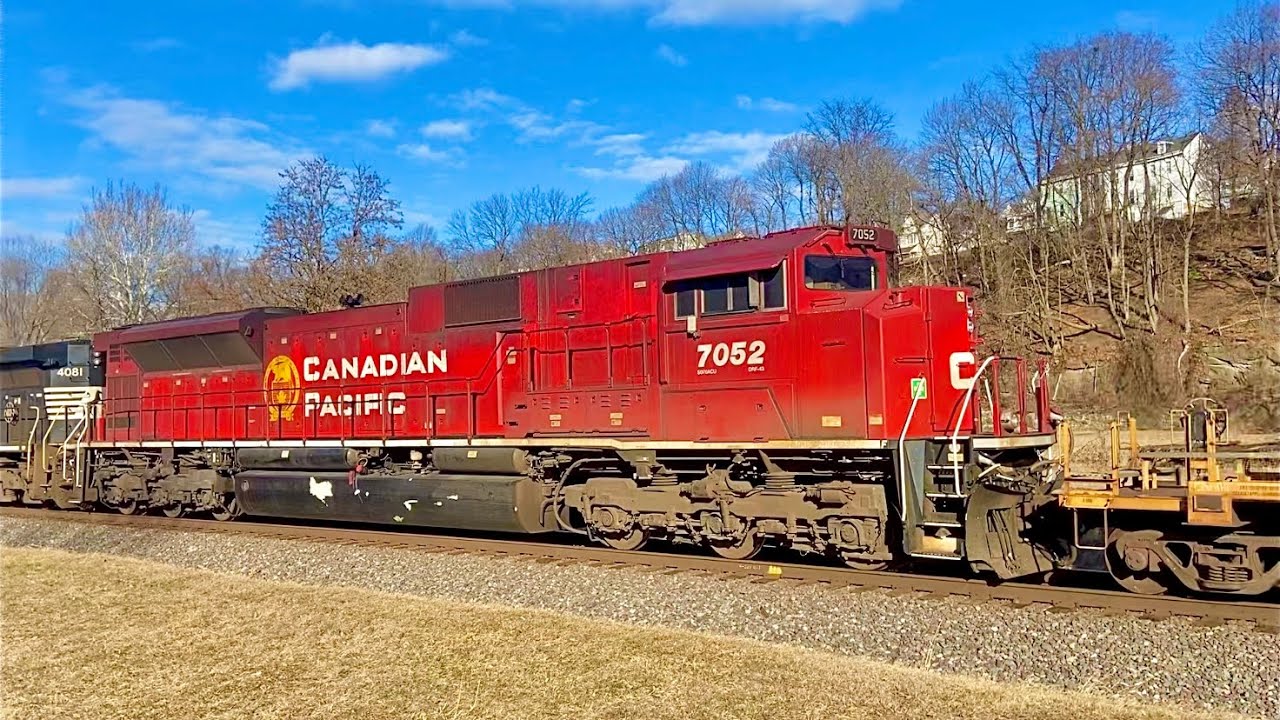 RARE CANADIAN VISITOR!!... CP SD70ACU Trails on NS 269