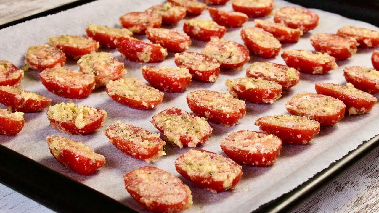 ¡Nunca comí TOMATES TAN SABROSOS! Al horno gratinados con queso.