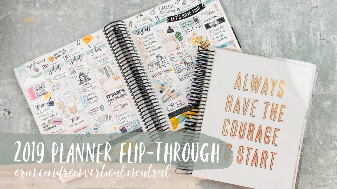 2019 PLANNER FLIP-THROUGH | ft. erin condren neutral vertical | tattooed teacher plans