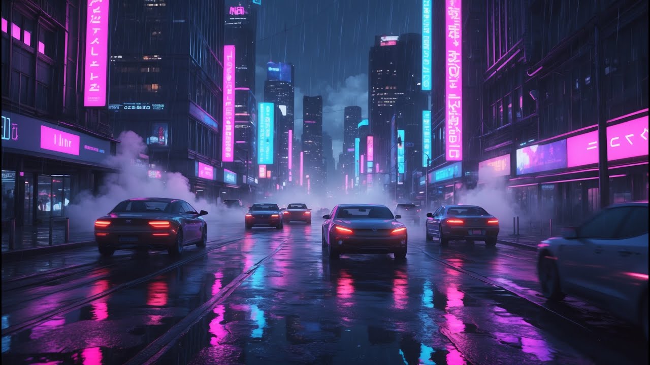 🌃 Neon City Rain: 2 Hours of Cyberpunk Drum & Bass 🌧️ High Energy DnB Mix 🎧