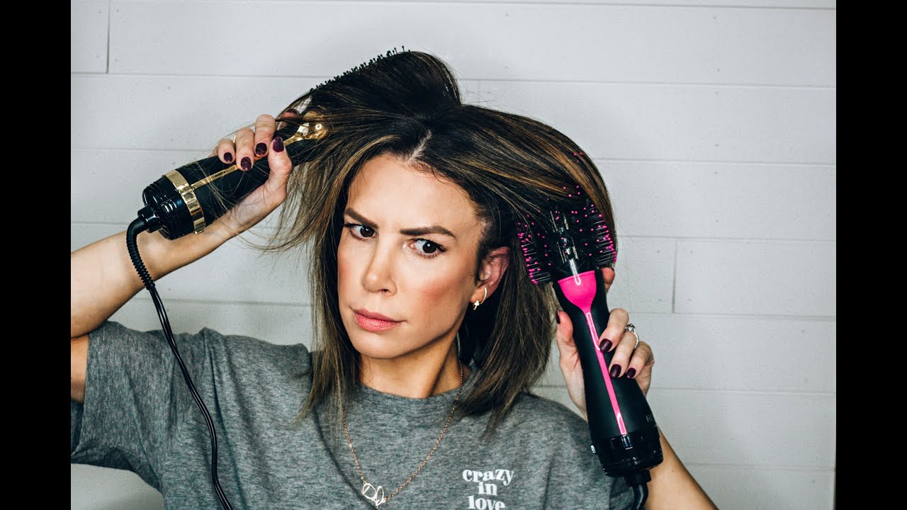 REVLON VS HOT TOOLS One Step Blowout on Frizzy, Naturally Curly Hair