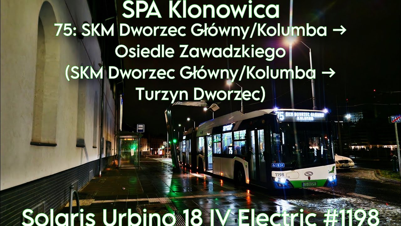 SPA Klonowica - Solaris Urbino 18 IV Electric #1198, Linia 75