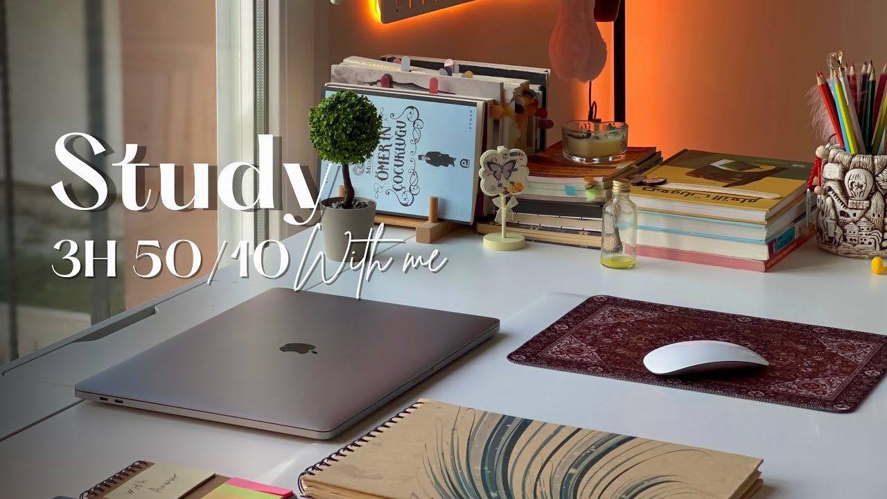 3-Hour Study With Me | Quran recitation | Lofi Quran | Pomodoro 50/10 | Study with quran