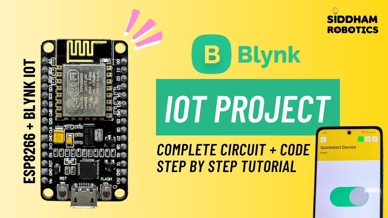 Первый IoT-проект с использованием ESP8266 и Blynk | Управление светодиодом с мобильного телефона...