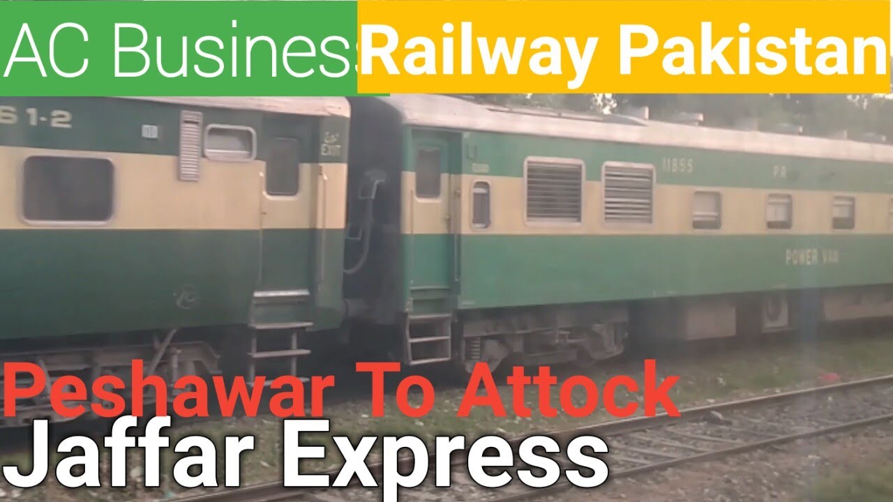 Train Travel| Peshawar to Attock| AC Business Class of Jaffar Express| Railway Pakistan Journey