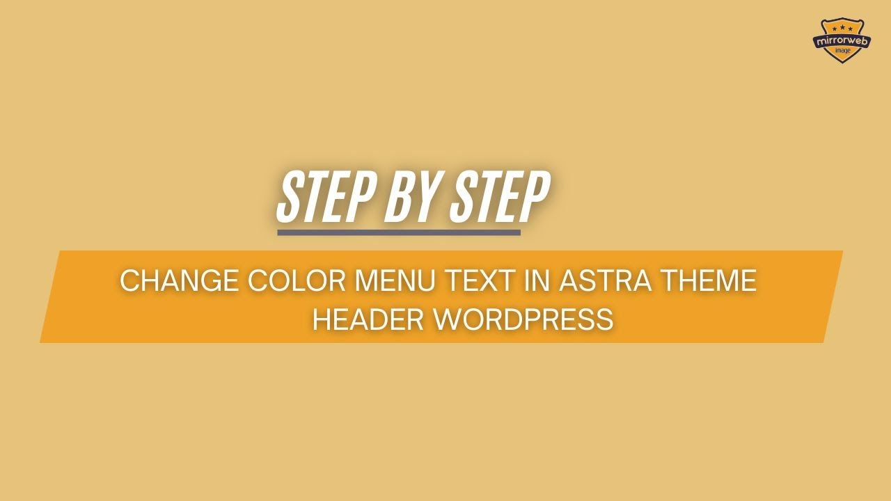 Change Color Menu Text In Astra Theme Header WordPress