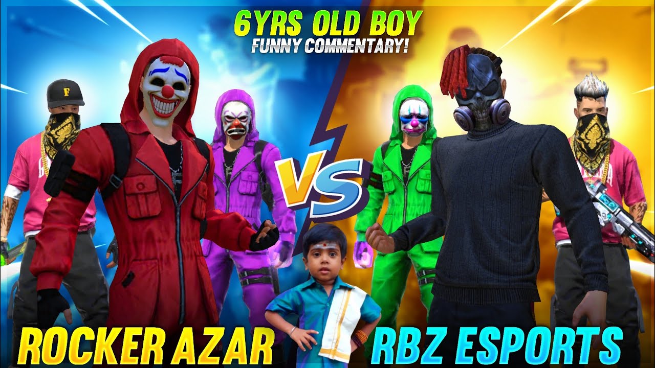 ROCKER AZAR VS RBZ CLASH SQUAD FUNNY GAMEPLAY 6YRS OLD BOY FUNNY COMMENTARY - GARENA FREE FIRE