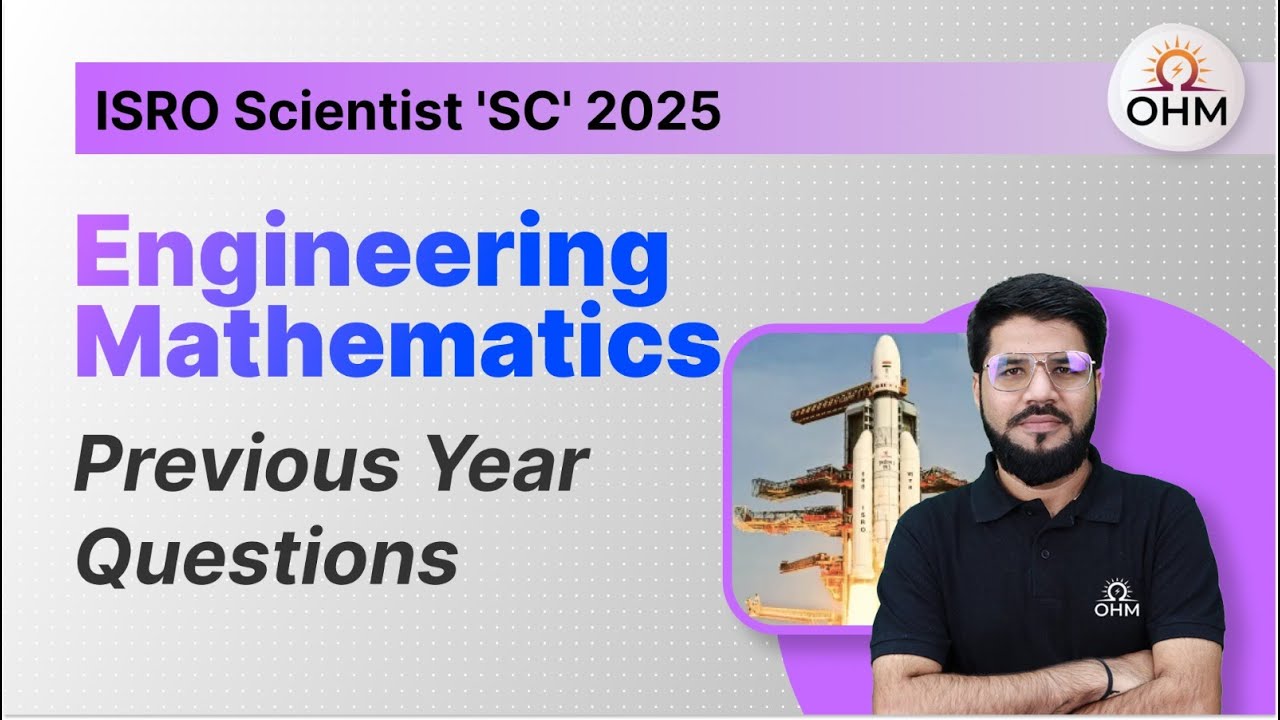 ⚡ ISRO Scientist 'SC' Exam 2025 | Engg Mathematics Previous Year Questions #isro #gate2026