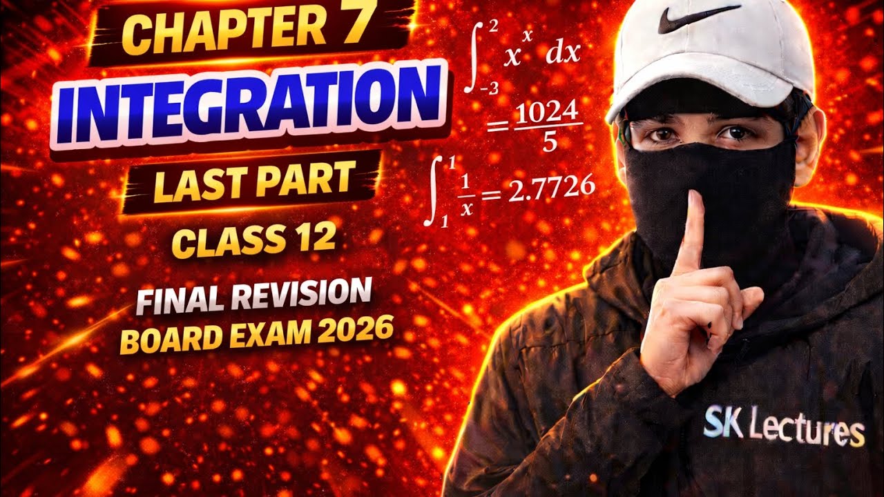CLASS 12 MATHS CHAPTER 7 INTEGRATION LAST PART FINAL REVISION BOARD EXAMS