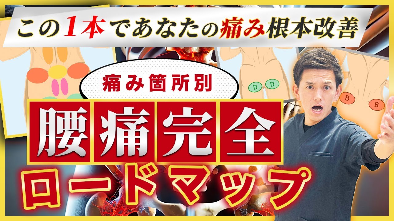 【さようならすべての腰痛】部位別の痛みメカニズムと根本原因をギュッと集約！！この一本で全てわかる！