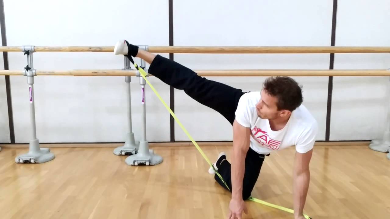 Dehnen und Kräftigen mit dem KWON Theraband: 1 Adduktoren Seitspagat