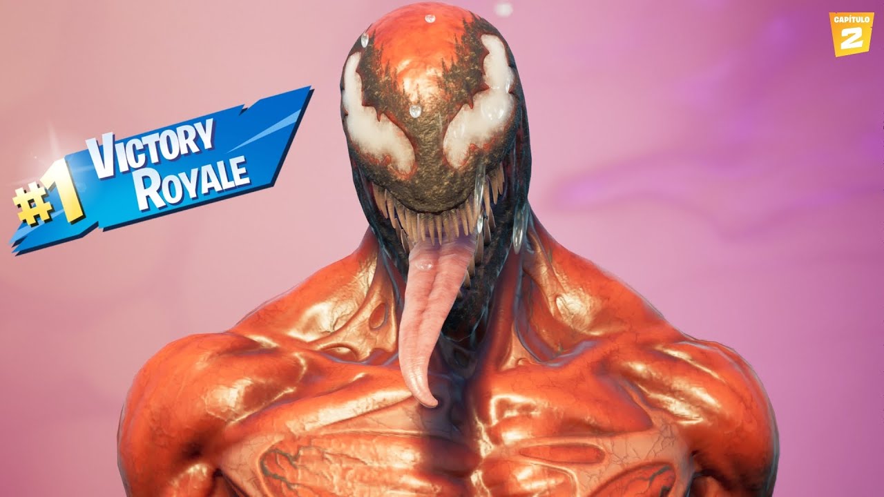 Victoria con la skin CARNAGE Fortnite - Masche