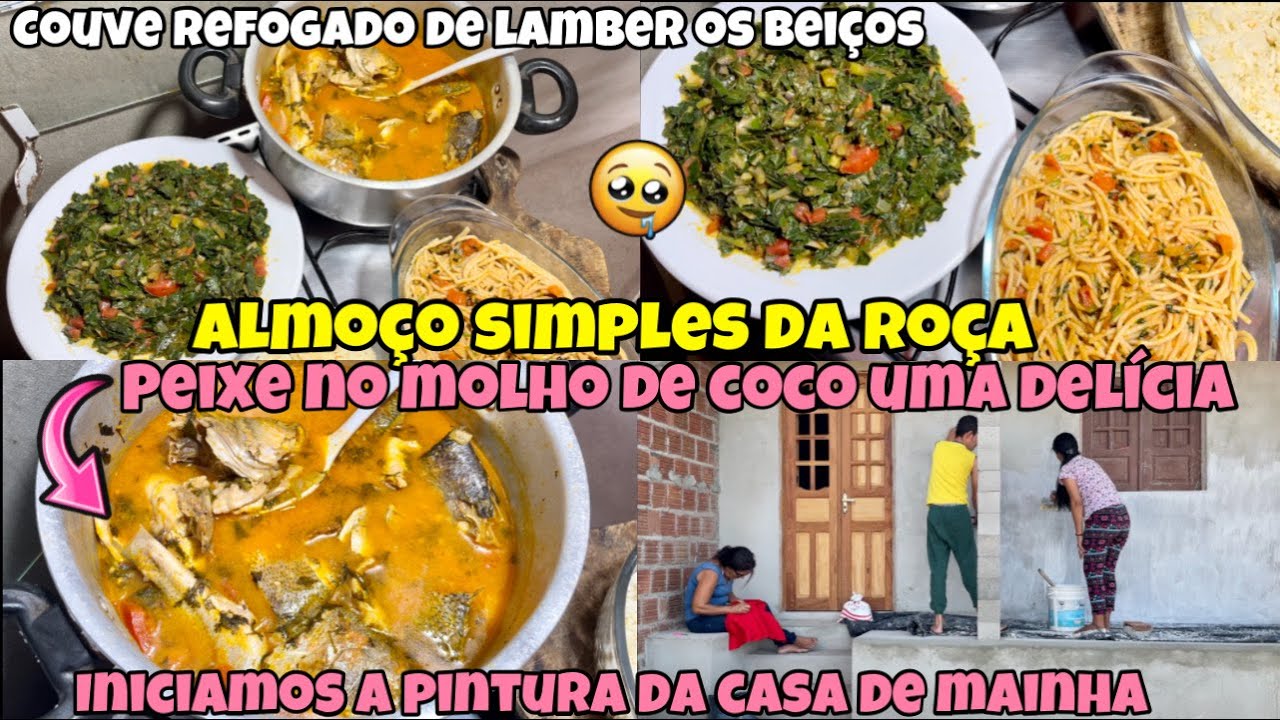 PREPAREI UM ALMOÇO| COUVE REFOLGADO E PEIXE AO MOLHO/CAFÉ DA MANHÃ/PINTAMOS A CASA/DICAS COM O PEIXE